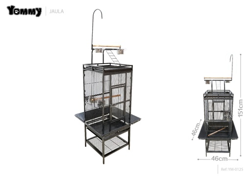[YM0125] Jaula para pájaros extra grande 46x46x151 cm - Espacio amplio para aves exóticas