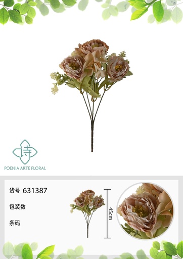 [631387AMARILLO] Ramo decorativo de otoño - Flores artificiales
