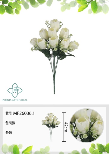 [MF26036.1] Ramo de tulipanes de 9 cabezas 42 cm - Flores artificiales