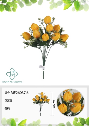 [MF26037.6] Ramo de tulipanes de 9 cabezas 47 cm - Flores artificiales