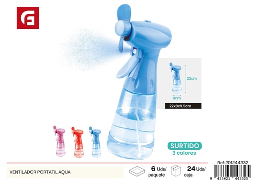 [201244332] Ventilador portátil Aqua - Dispositivo ventilador compactos para verano