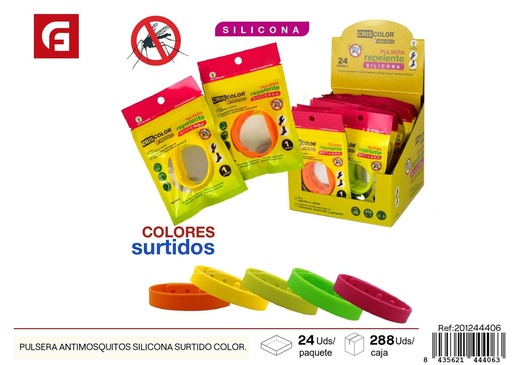 [201244406] Pulsera antimosquitos de silicona surtido colores - Repelente de insectos