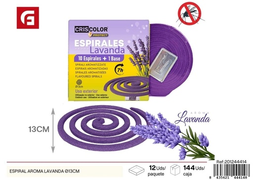 [201244414] Espiral aroma lavanda Ø13 cm - Ambientadores y repelentes de insectos