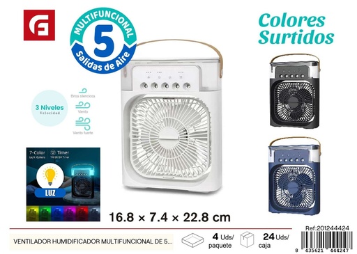 [201244424] Ventilador humidificador multifuncional pequeño de 5 salidas - Ventiladores para verano