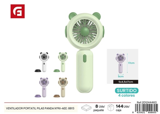 [201244460] Ventilador portátil a pilas PANDA Nº RII AEE: 8813 - Ventiladores para verano