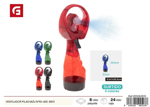 [201244513] Ventilador a pilas MIZU Nº RII AEE: 8813 - Ventiladores recargables para verano