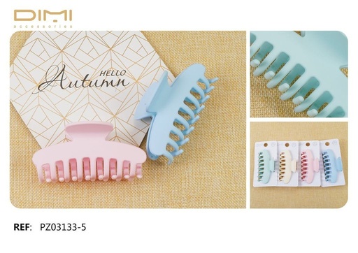 [8435693822431] Pinza de pelo 9 cm 12/u PZ03113-5 - Accesorios de peinado