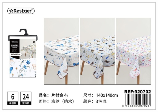 [920702] Mantel de PVC impreso impermeable 140x140 cm - Manteles plásticos