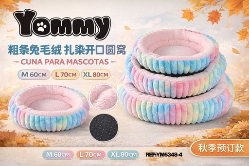 [YM5348-4] Cuna de perro de felpa colorido - Accesorios de cama para mascotas