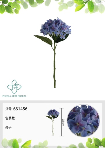 [631456AZUL] Ramo decorativo de flores - 36 cm