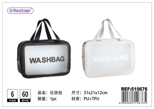 [510676] Neceser transparente de doble asa 31*21*12 cm - Accesorios de maquillaje