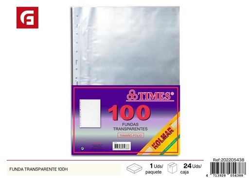 [202205438] Funda transparente A4 100H - Material de oficina