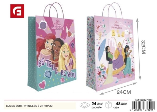 [162877809] Bolsa surtida princesa S 24+10x32 cm - Regalos