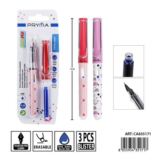 [0240918] Pluma estilográfica borrable 14 cm - Material de escritura y accesorios