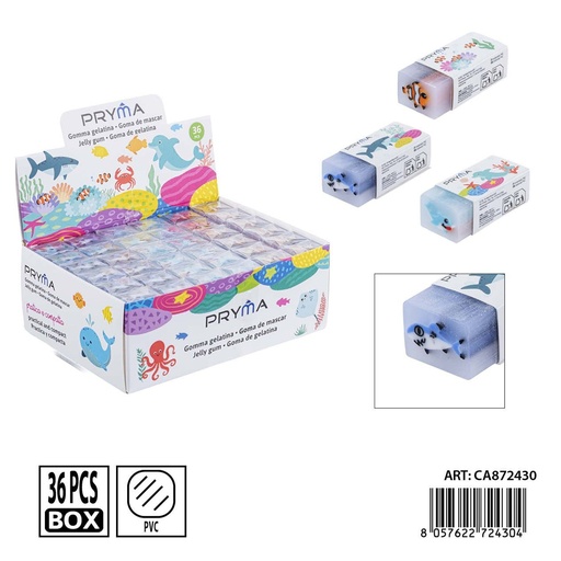 [0240130] Goma de borrar PRYMA en forma de océano 4.5x2x1.5 cm - Papelería y borradores