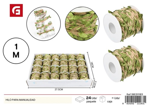 [186311183] Hilo de yute color natural 1M - Accesorios de costura y manualidades