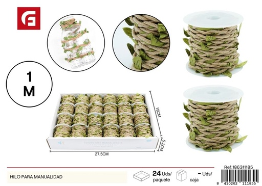 [186311185] Hilo de yute encerado marrón 1M - Accesorios de costura y manualidades