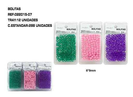 [022015-07] Bolitas decorapelo 12/u - Accesorios para el cabello y decoraciones
