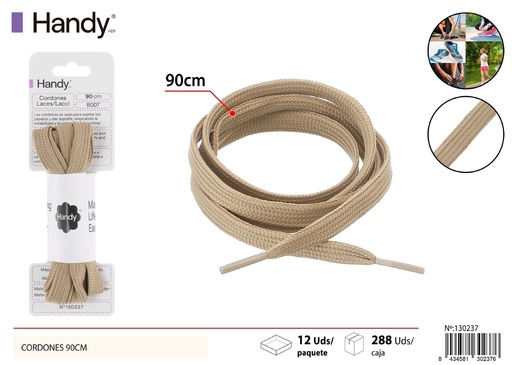 [130237] Cordones planas caqui de 90 cm - Accesorios para calzado