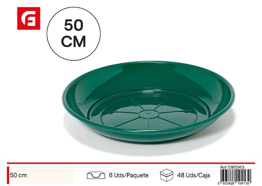 [121610413] Plato para maceta 50cm verde para jardinería