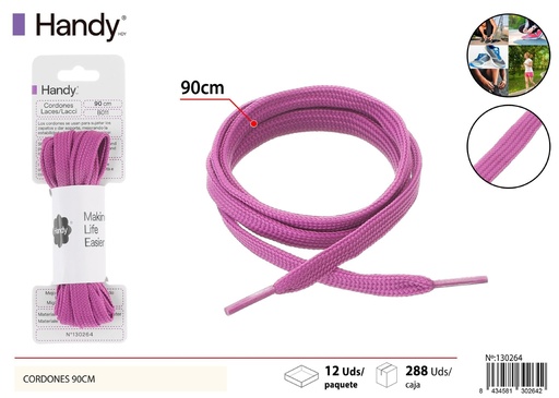 [130264] Cordones planas lilas de 90 cm - Accesorios para calzado