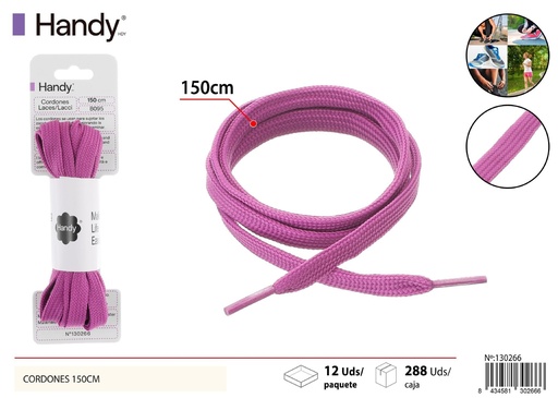 [130266] Cordones planas lilas de 150 cm - Accesorios para calzado