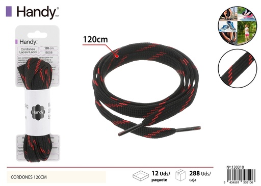 [130310] Cordones bicolor 120 cm tipo plano B087 - Accesorios para calzado