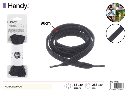 [130326] Cordones sólidos 90 cm tipo plano B025 - Accesorios para calzado
