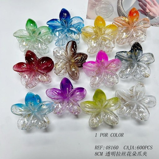 [8434832481607] Pack de 12 pinzas de pelo flor - Accesorios para el cabello y pinzas decorativas