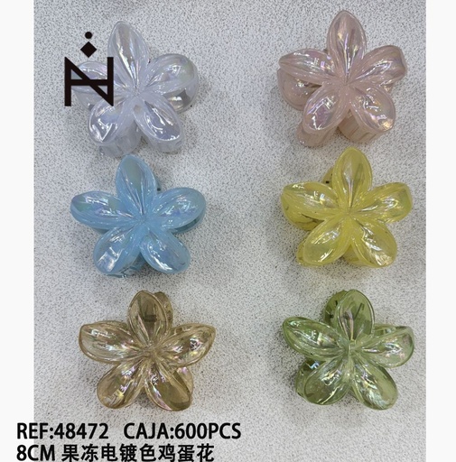 [8434832484721] Pack de 12 pinzas de pelo flor - Accesorios para el cabello y pinzas decorativas