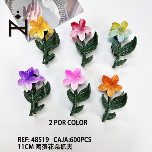 [8434832485193] Pack de 3 pinzas de pelo flor 12 unidades - Accesorios para el cabello y pinzas decorativas