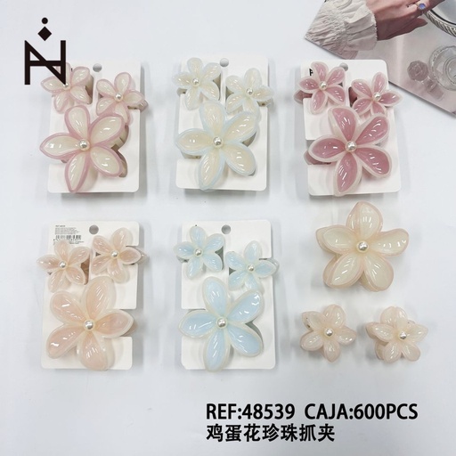[8434832485391] Pack de 3 pinzas de pelo flor 12 unidades - Accesorios para el cabello y pinzas decorativas