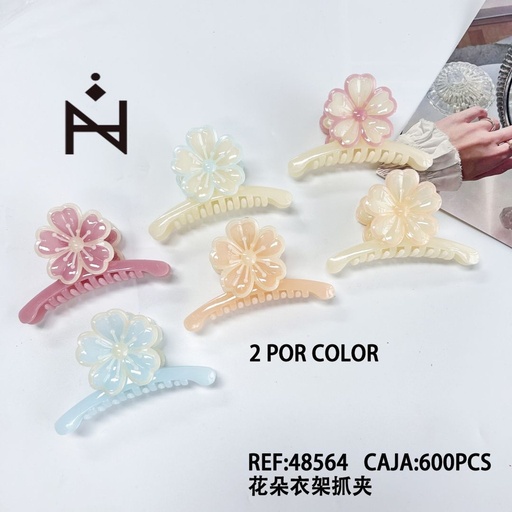 [8434832485643] Pack de 12 pinzas de pelo flor - Accesorios para el cabello y pinzas decorativas