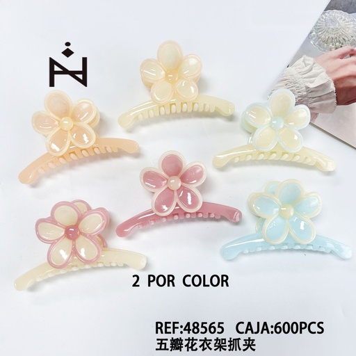 [8434832485650] Pack de 12 pinzas de pelo flor - Accesorios para el cabello y pinzas decorativas