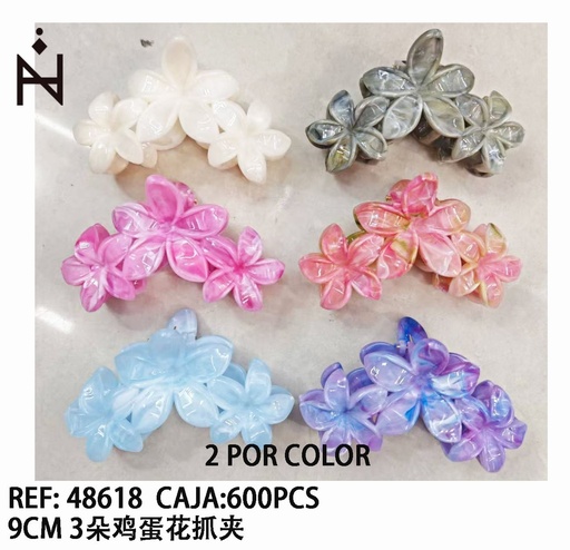 [8434832486183] Pack de 12 pinzas de pelo flor - Accesorios para el cabello y pinzas decorativas