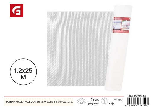 [131716149] Bobina malla mosquitera Effective blanca 1.2x25 m - Accesorios de jardín