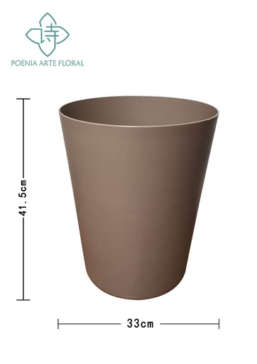 [5609694013355MARRON] Cubo de flores de 27L color negro - Decoraciones de jardín