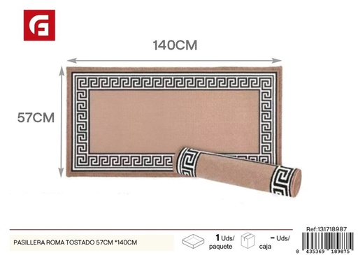 [131718987] Pasillera Roma tostado 57x140 cm - Alfombras decorativas y textiles para el hogar