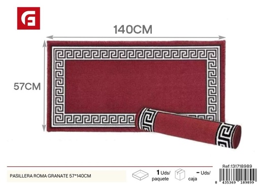[131718989] Pasillera Roma granate 57x140 cm - Alfombras decorativas y textiles para el hogar