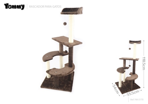 [YM5170] Rascador para gatos nuevo 54x55.5x118.5 cm - Mobiliario para gatos
