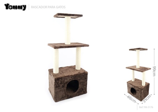 [YM5176] Rascador para gatos nuevo 46x31x99 cm - Mobiliario para gatos