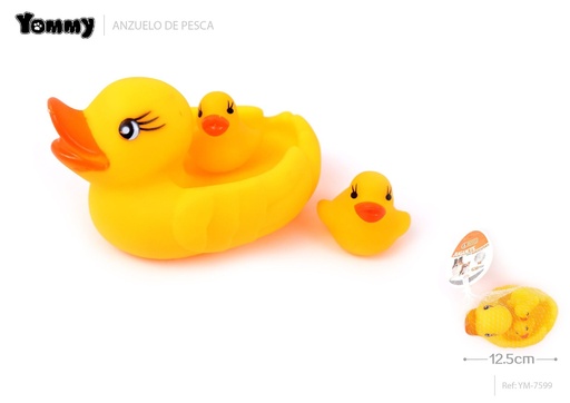 [YM7599] Juguete de vinilo en forma de pato para mascotas 12.5 cm - Juguetes para el cuidado de mascotas