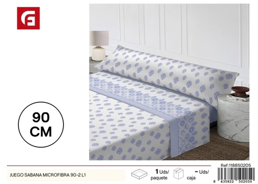 [118850205] Juego de sábanas de microfibra 90-2 L1 - Textiles para el hogar y ropa de cama
