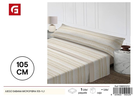 [118850212] Juego de sábanas de microfibra 105-1 L1 - Textiles para el hogar y ropa de cama