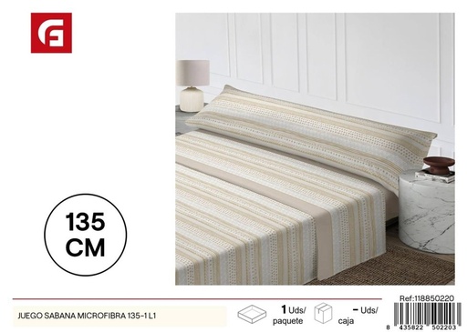 [118850220] Juego de sábanas de microfibra 135-1 L1 - Textiles para el hogar y ropa de cama