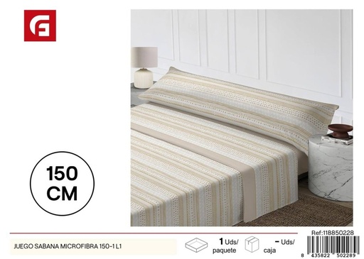 [118850228] Juego de sábanas de microfibra 150-1 L1 - Textiles para el hogar y ropa de cama