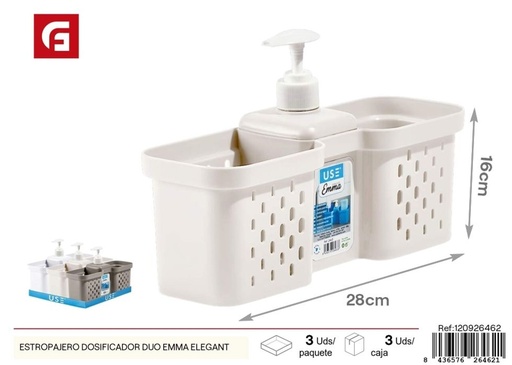 [120926462] Estropajero dosificador duo Emma elegant - Plásticos de cocina y productos de limpieza