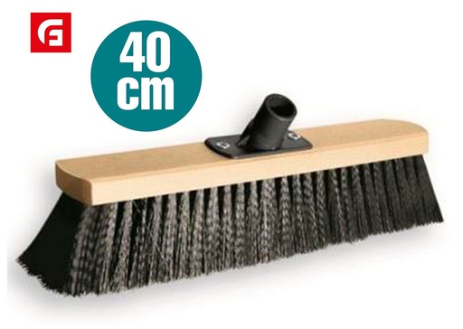 [117400407] Cepillo de calle negro 40cm sin palo para limpieza exterior