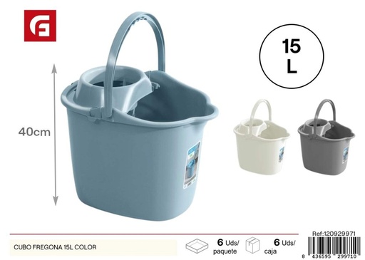 [120929971] Cubo para fregona de colores 15L - Accesorios de limpieza y cubos