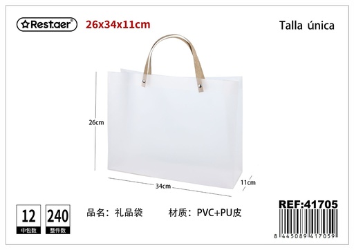 [41705] Bolsa de regalo PVC con asas 26*34*11cm - Accesorios de regalo y bolsas